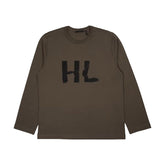 HELMUT LANG Crumple Logo Long Sleeve Tee at Gravity NYC